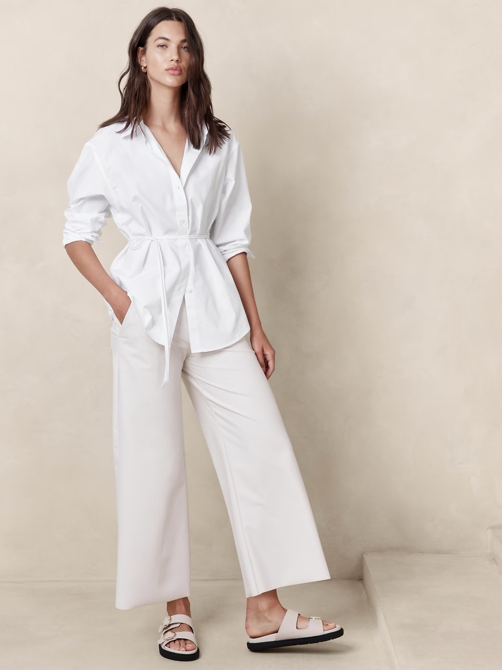 Banana Republic Factory White Crisp Cotton Shirt